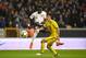 WOLVERHAMPTON, ENGLAND - MARCH 24: Tammy Abraham of England shoots past Alex Pascanu of Romania during the International Friendly between England U21 and Romania U21 at Molineux on March 24, 2018 in Wolverhampton, England. (Photo by Gareth Copley/Getty Images)