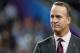 MINNEAPOLIS, MN - FEBRUARY 04: Former quarterback Peyton Manning looks on prior to Super Bowl LII between the Philadelphia Eagles and the New England Patriots at U.S. Bank Stadium on February 4, 2018 in Minneapolis, Minnesota. (Photo by Elsa/Getty Images)