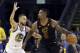 Cleveland Cavaliers guard JR Smith (5) is defended by Golden State Warriors guard Stephen Curry (30) during the first half of Game 1 of the NBA basketball finals in Oakland, California, on Thursday 31 May 2018. (AP Photo / Marcio Jose Sanchez)