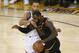 Cleveland Cavaliers forward LeBron James (23) drives against Golden State Warriors guard Stephen Curry during the second half of Game 1 of basketball's NBA Finals in Oakland, Calif., Thursday, May 31, 2018. (AP Photo/Ben Margot)