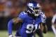 CLEVELAND, OH - AUGUST 21: Avery Moss #91 of the New York Giants in action during a preseason game against the Cleveland Browns at FirstEnergy Stadium on August 21, 2017 in Cleveland, Ohio. (Photo by Joe Robbins/Getty Images)