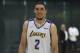 LiAngelo Ball participates in a pre-draft workout at the Los Angeles Lakers' NBA basketball facility in El Segundo, Calif., Tuesday, May 29, 2018. (AP Photo/Reed Saxon)