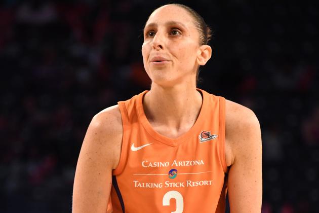 ATLANTA, GA - JUNE 3:  Diana Taurasi #3 of the Phoenix Mercury handles the ball against the Atlanta Dream on June 3, 2018 at Hank McCamish Pavilion in Atlanta, Georgia.  NOTE TO USER: User expressly acknowledges and agrees that, by downloading and/or using this Photograph, user is consenting to the terms and conditions of the Getty Images License Agreement. Mandatory Copyright Notice: Copyright 2018 NBAE (Photo by Scott Cunningham/NBAE via Getty Images)