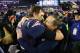 FOXBOROUGH, MA - JANUARY 21: Tom Brady #12 of the New England Patriots celebrates with head coach Bill Belichick after winning the AFC Championship Game against the Jacksonville Jaguars at Gillette Stadium on January 21, 2018 in Foxborough, Massachusetts. (Photo by Maddie Meyer/Getty Images)