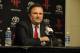 HOUSTON, TX - June 1: Houston Rockets GM Daryl Morey is interviewed as the Rockets announce D'Antoni as their new head coach on June 1, 2016 at Toyota Center in Houston, Texas. NOTE TO USER: User expressly acknowledges and agrees that, by downloading and or using this photograph, User is consenting to the terms and conditions of the Getty Images License Agreement. Mandatory Copyright Notice: Copyright 2016 NBAE (Photo by Bill Baptist/NBAE via Getty Images)