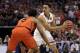 Florida's KeVaughn Allen (5) defends as Texas Tech guard Zhaire Smith (2) looks to make a pass during a second-round game at the NCAA men's college basketball tournament in Dallas, Saturday, March 17, 2018. (AP Photo/Tony Gutierrez)
