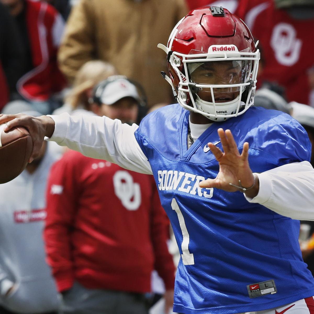 A's go high-risk, high-reward by taking Oklahoma quarterback — and center  fielder — Kyler Murray in first round - The Athletic