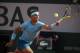 Spain's Rafael Nadal returns a shot against Argentina's Juan Martin del Potro during their semifinal match of the French Open tennis tournament at the Roland Garros stadium in Paris, France, Friday, June 8, 2018. (AP Photo/Michel Euler)