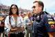 MONTREAL, QC - JUNE 10: Red Bull Racing Team Principal Christian Horner talks with supermodel Winnie Harlow on the grid before the Canadian Formula One Grand Prix at Circuit Gilles Villeneuve on June 10, 2018 in Montreal, Canada. (Photo by Mark Thompson/Getty Images)