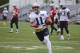 New England Patriots wide receiver Julian Edelman (11) runs after catching a pass during an NFL football minicamp practice, Wednesday, June 6, 2018, in Foxborough, Mass. (AP Photo/Elise Amendola)