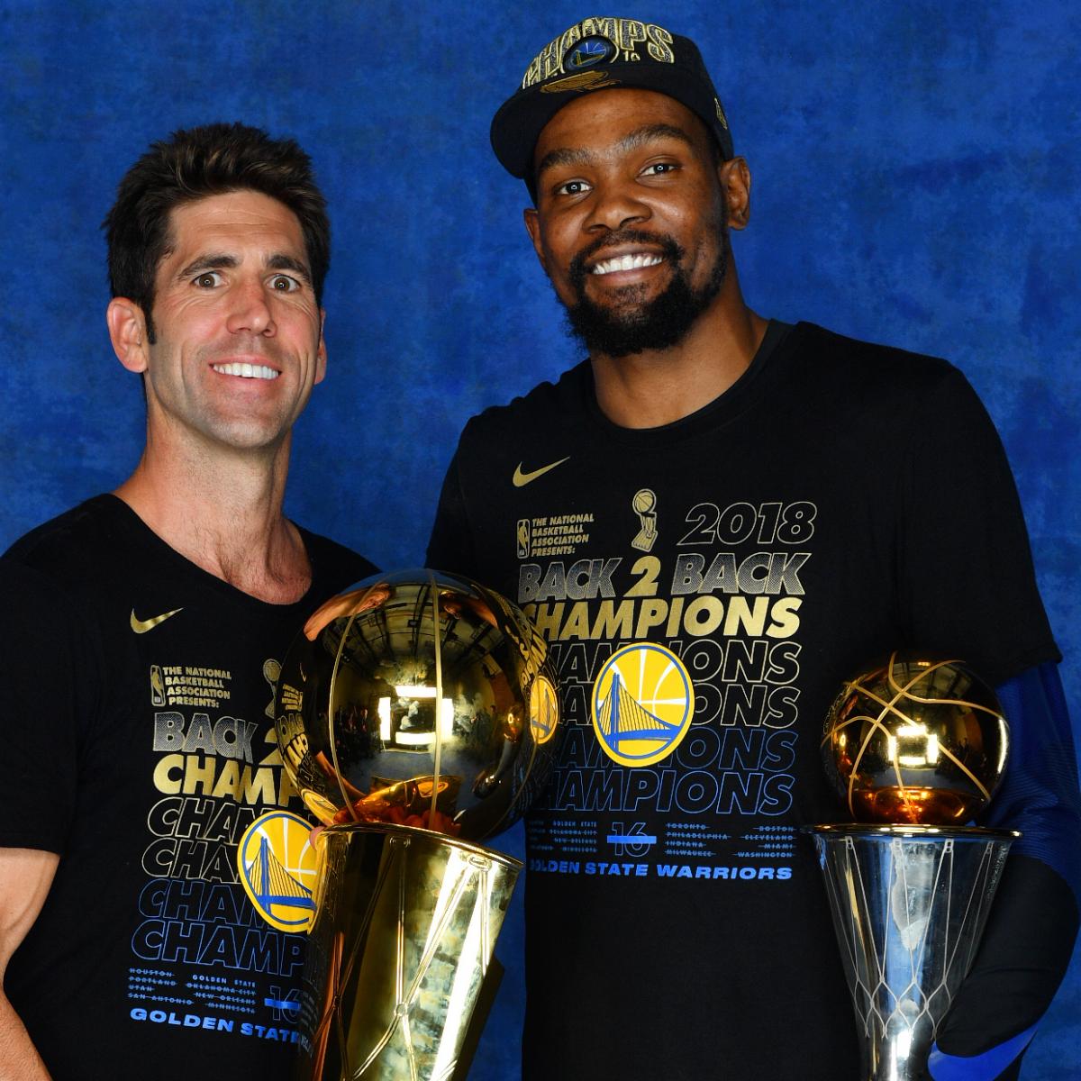 Kevin Durant calls Bob Myers from Monaco on stepping down as