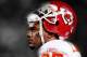 FILE -- This is a Sept. 20, 2009, file photo showing Kansas City Chiefs running back Larry Johnson during the fourth quarter of an NFL football game against the Oakland Raiders, in Kansas City, Mo. The Kansas City Chiefs have released troubled running back Larry Johnson. A two-paragraph statement from the team Monday, Nov. 9, 2009, simply listed Johnson's statistics and announced his release. (AP Photo/Charlie Riedel, File)