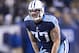 NASHVILLE, TN - DECEMBER 31: Taylor Lewan #77 of the Tennessee Titans yells to the officials after a penalty during a game against the Jacksonville Jaguars at Nissan Stadium on December 31, 2017 in Nashville, Tennessee. The Titans defeated the Jaguars 15-10. (Photo by Wesley Hitt/Getty Images)