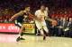COLLEGE PARK, MD - DECEMBER 01: Justin Jackson #21 of the Maryland Terrapins dribbles around Vincent Edwards #12 of the Purdue Boilermakers during a college basketball game at the Xfinity Center on December 1, 2017 in College Park, Maryland. The Boilermakers won 80-75. (Photo by Mitchell Layton/Getty Images)