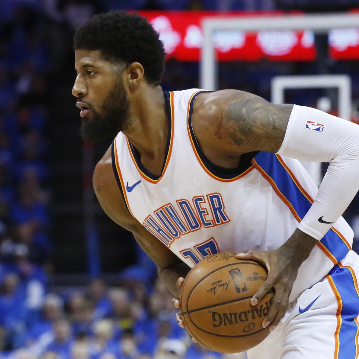 Paul George Rumors: 'Growing Belief' Thunder Have a Chance to Re-Sign Free Agent | Bleacher Report | Latest News, Videos and Highlights