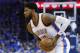 Oklahoma City Thunder forward Paul George during Game 1 of an NBA basketball first-round playoff series against the Utah Jazz in Oklahoma City, Sunday, April 15, 2018. (AP Photo/Sue Ogrocki)