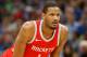   Trevor Ariza of the Houston Rockets faces the Minnesota Timberwolves in the second half of the fourth game of a playoff series of the first round of the NBA on Monday, April 23, 2018, in Minneapolis. (Jim Photo / Jim Mone) 