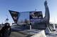 A police officer stands outside U.S. Bank Stadium before an NFL football game between the Minnesota Vikings and the Chicago Bears, Sunday, Dec. 31, 2017, in Minneapolis. (AP Photo/Bruce Kluckhohn)
