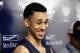 NBA draft prospect Zhaire Smith, right, from Texas Tech, smiles during a media availability after an NBA pre-draft basketball workout Monday, June 11, 2018, in Washington. (AP Photo/Alex Brandon)