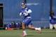 New York Giants running back Saquon Barkley catches a pass during NFL football rookie minicamp Friday, May 11, 2018, in East Rutherford, N.J. (AP Photo/Frank Franklin II)