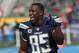 CARSON, CA - DECEMBER 10: Tight end Antonio Gates #85 of the Los Angeles Chargers laughs and gestures during warmups for the game against the Washington Redskins on December 10, 2017 at StubHub Center in Carson, California. (Photo by Stephen Dunn/Getty Images)