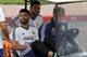 Strikers Sergio Aguero, left, and Lionel Messi ride a golf cart after a training session of Argentina at the 2018 soccer World Cup in Bronnitsy, Russia, Wednesday, June 13, 2018. (AP Photo/Ricardo Mazalan)