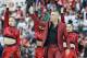 British singer Robbie Williams sings at the opening ceremony of the 2018 soccer World Cup ahead of the start of the group A match between Russia and Saudi Arabia which opens the 2018 soccer World Cup at the Luzhniki stadium in Moscow, Russia, Thursday, June 14, 2018. (AP Photo/Antonio Calanni)