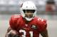 Arizona Cardinals running back David Johnson runs with the football during an NFL football training camp Thursday, Aug. 17, 2017, in Glendale, Ariz. (AP Photo/Ross D. Franklin)