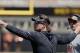 Oklahoma State head coach Mike Gundy gestures to his team during an NCAA college football intrasquad scrimmage in Stillwater, Okla., Saturday, April 28, 2018. (AP Photo/Sue Ogrocki)
