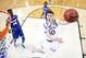 WICHITA, KS - MARCH 17: Sviatoslav Mykhailiuk #10 of the Kansas Jayhawks drives to the basket against the Seton Hall Pirates during the second round of the 2018 NCAA Men's Basketball Tournament at INTRUST Arena on March 17, 2018 in Wichita, Kansas. (Photo by Jeff Gross/Getty Images)