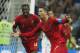 Portugal's forward Cristiano Ronaldo celebrates his third goal during the Russia 2018 World Cup Group B football match between Portugal and Spain at the Fisht Stadium in Sochi on June 15, 2018. (Photo by Odd ANDERSEN / AFP) / RESTRICTED TO EDITORIAL USE - NO MOBILE PUSH ALERTS/DOWNLOADS (Photo credit should read ODD ANDERSEN/AFP/Getty Images)