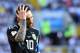 Argentina's forward Lionel Messi reacts during the Russia 2018 World Cup Group D football match between Argentina and Iceland at the Spartak Stadium in Moscow on June 16, 2018. (Photo by Mladen ANTONOV / AFP) / RESTRICTED TO EDITORIAL USE - NO MOBILE PUSH ALERTS/DOWNLOADS (Photo credit should read MLADEN ANTONOV/AFP/Getty Images)