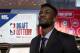 Arizona's DeAndre Ayton poses for a portrait before the NBA basketball draft lottery Tuesday, May 15, 2018, in Chicago. (AP Photo/Charles Rex Arbogast)