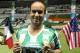 Leon´s new footballer, Landon Donovan of the US, poses with the team´s jersey during his official presentation at the Nou Camp stadium on January 15, 2018, in Leon, Guanajuato state, Mexico. / AFP PHOTO / GUSTAVO BECERRA (Photo credit should read GUSTAVO BECERRA/AFP/Getty Images)