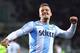 Lazio's Sergej Milinkovic-Savic celebrates after scoring during the Serie A soccer match between Torino and Lazio at the Olympic Stadium in Turin, Italy, Sunday, April 29, 2018. (Alessandro Di Marco)