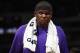 Sacramento Kings forward Zach Randolph (50) in the second half of an NBA basketball game Saturday, Oct. 21, 2017, in Denver. The Nuggets won 96-79. (AP Photo/David Zalubowski)