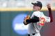 Oregon State pitcher Kevin Abel (23) works against Washington in the fifth inning of an NCAA College World Series baseball elimination game in Omaha, Neb., Monday, June 18, 2018. (AP Photo/Nati Harnik)
