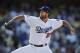 Los Angeles Dodgers starting pitcher Clayton Kershaw throws to a Philadelphia Phillies batter during the third inning of a baseball game Thursday, May 31, 2018, in Los Angeles. (AP Photo/Jae C. Hong)