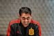 Spain's coach Fernando Hierro smiles as he meets with Spanish journalists at Krasnodar Academy on June 18, 2018, during the Russia 2018 World Cup football tournament. (Photo by PIERRE-PHILIPPE MARCOU / AFP) (Photo credit should read PIERRE-PHILIPPE MARCOU/AFP/Getty Images)