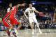 Missouri's Michael Porter Jr. brings the ball down the court during the first half in an NCAA college basketball game against Georgia at the Southeastern Conference tournament Thursday, March 8, 2018, in St. Louis. (AP Photo/Jeff Roberson)