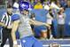 Kentucky punter Landon Foster punts during the second half of an NCAA college football game against Missouri, Saturday, Sept. 26, 2015, in Lexington, Ky. Kentucky won the game 21-13. (AP Photo/David Stephenson)