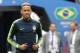 Brazil's Neymar attends Brazil's official training on the eve of the group E match between Brazil and Costa Rica at the 2018 soccer World Cup in the St. Petersburg stadium in St. Petersburg, Russia, Thursday, June 21, 2018. (AP Photo/Dmitri Lovetsky)