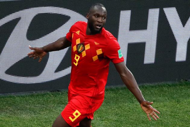 TOPSHOT - Belgium's forward Romelu Lukaku celebrates his second goal, his team's third, during the Russia 2018 World Cup Group G football match between Belgium and Panama at the Fisht Stadium in Sochi on June 18, 2018. (Photo by Odd ANDERSEN / AFP) / RESTRICTED TO EDITORIAL USE - NO MOBILE PUSH ALERTS/DOWNLOADS        (Photo credit should read ODD ANDERSEN/AFP/Getty Images)