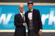 NEW YORK, NY - JUNE 21: Kevin Knox poses with NBA Commissioner Adam Silver after being drafted ninth overall by the New York Knicks during the 2018 NBA Draft at the Barclays Center on June 21, 2018 in the Brooklyn borough of New York City. NOTE TO USER: User expressly acknowledges and agrees that, by downloading and or using this photograph, User is consenting to the terms and conditions of the Getty Images License Agreement. (Photo by Mike Stobe/Getty Images)