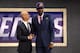 NEW YORK, NY - JUNE 21:  Deandre Ayton poses with NBA Commissioner Adam Silver after being drafted first overall by the Phoenix Suns during the 2018 NBA Draft at the Barclays Center on June 21, 2018 in the Brooklyn borough of New York City. NOTE TO USER: User expressly acknowledges and agrees that, by downloading and or using this photograph, User is consenting to the terms and conditions of the Getty Images License Agreement.  (Photo by Mike Stobe/Getty Images)