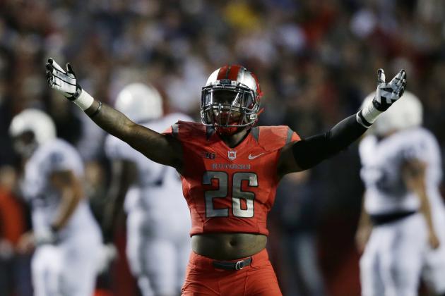 Rutgers defensive back Johnathan Aiken tries to get the crowd in the game during the third quarter of an NCAA college football game against Penn State on Saturday, Sept. 13, 2014, in Piscataway, N.J. Penn State won 13-10. (AP Photo/Mel Evans)