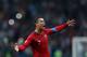 TOPSHOT - Portugal's forward Cristiano Ronaldo celebrates scoring his hat-trick during the Russia 2018 World Cup Group B football match between Portugal and Spain at the Fisht Stadium in Sochi on June 15, 2018. (Photo by Adrian DENNIS / AFP) / RESTRICTED TO EDITORIAL USE - NO MOBILE PUSH ALERTS/DOWNLOADS (Photo credit should read ADRIAN DENNIS/AFP/Getty Images)