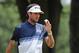 CROMWELL, CT - JUNE 24: Bubba Watson of the United States acknowledges the gallery after making a par on the fourth green during the final round of the Travelers Championship at TPC River Highlands on June 24, 2018 in Cromwell, Connecticut. (Photo by Tim Bradbury/Getty Images)