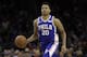 Philadelphia 76ers' Markelle Fultz in action during an NBA basketball game against the Denver Nuggets, Monday, March 26, 2018, in Philadelphia. (AP Photo/Matt Slocum)