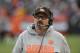 Cleveland Browns defensive coordinator Gregg Williams walks on the sideline during an NFL football game against the Green Bay Packers, Sunday, Dec. 10, 2017, in Cleveland. The Packers won 27-21 in overtime. (AP Photo/David Richard)
